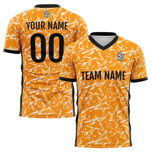 Benutzerdefinierte Fußball Trikots für Männer Frauen Personalisierte Fußball Uniformen für Erwachsene und Kind Orange