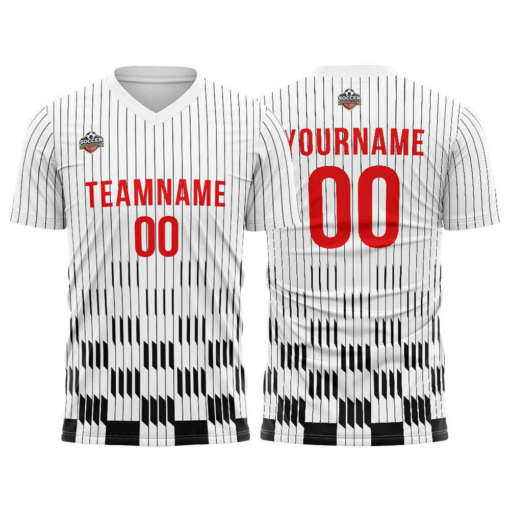 Benutzerdefinierte Fußball Trikots für Männer Frauen Personalisierte Fußball Uniformen für Erwachsene und Kind Schwarz-Weiß