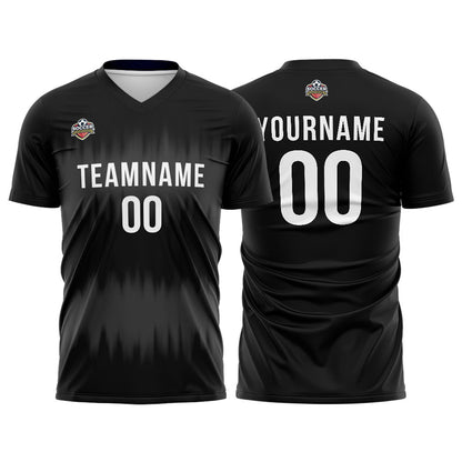 Benutzerdefinierte Fußball Trikots für Männer Frauen Personalisierte Fußball Uniformen für Erwachsene und Kind Schwarz-Grau