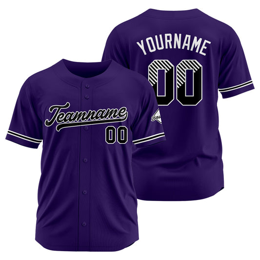 Benutzerdefinierte Authentisch Baseball-Trikot Lila Netz