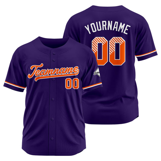 Benutzerdefinierte Authentisch Baseball-Trikot Lila Netz