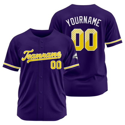 Benutzerdefinierte Authentisch Baseball-Trikot Lila Netz