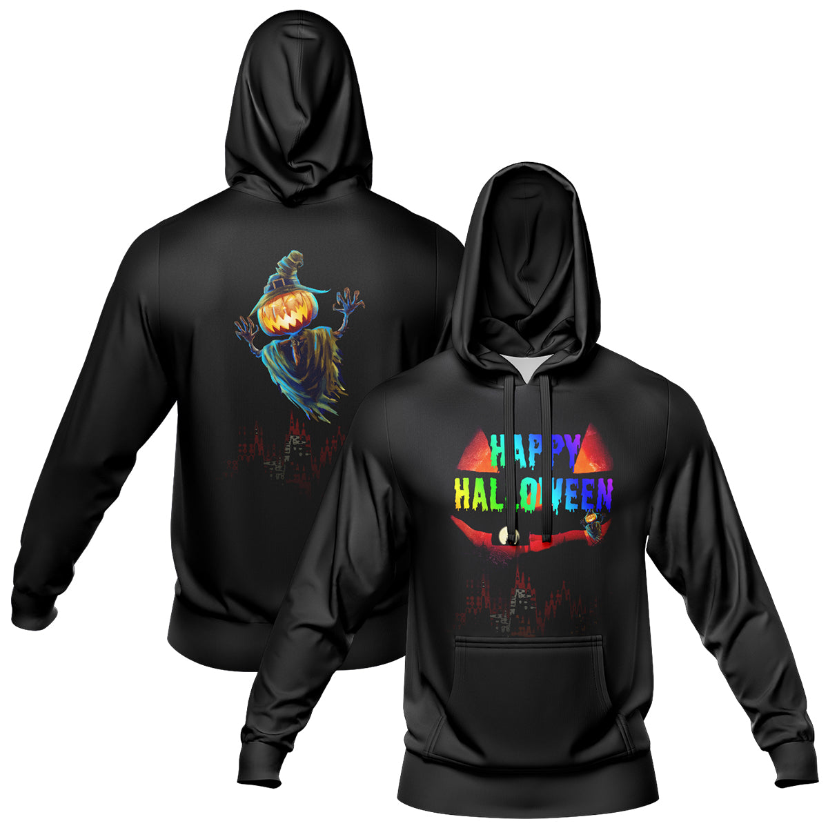 Benutzerdefinierter personalisierter Halloween-Hoodie für Halloween-Langarm-Sweatshirts für Erwachsene und Kinder, leichte, lässige Pullover-Oberteile