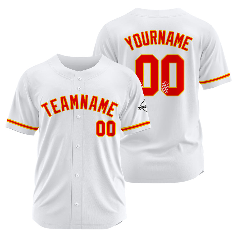 Benutzerdefinierte Authentisch Baseball-Trikot Weiss Netz