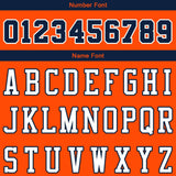 Benutzerdefinierte Authentisch Sweatshirt-Kapuzenpulli Orange-Marine-Weiß