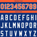 Benutzerdefiniert Authentisch Basketball Jersey Weiß-Orange-Königlich