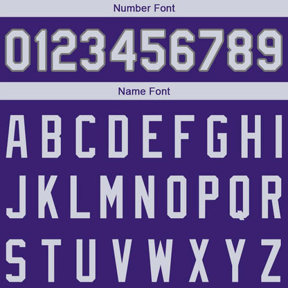 Benutzerdefinierte Authentisch  Basketball Trikot Lila-Grau