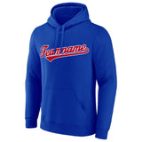 Benutzerdefinierte Authentisch Sweatshirt-Kapuzenpulli Rot-Royal-Weiß