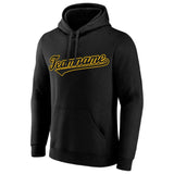 Benutzerdefinierte Authentisch Sweatshirt-Kapuzenpulli Schwarz-Gelb