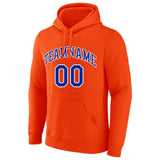 Benutzerdefinierte Authentisch Sweatshirt-Kapuzenpulli Schwarz-Blau-Orange