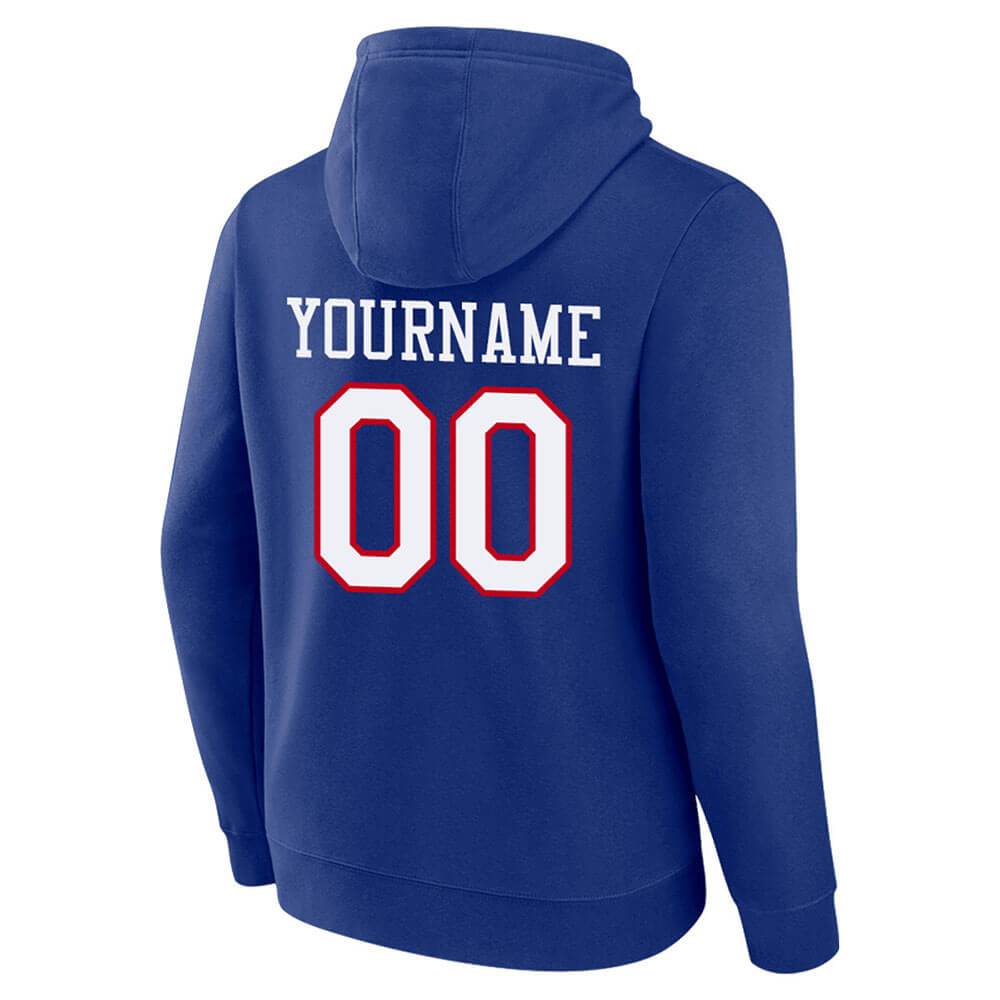 Benutzerdefinierte Authentisch Sweatshirt-Kapuzenpulli Grau-Blau-Rot