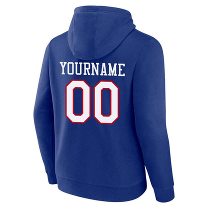 Benutzerdefinierte Authentisch Sweatshirt-Kapuzenpulli Grau-Blau-Rot