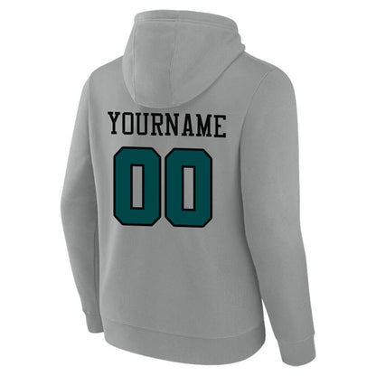 Benutzerdefinierte Authentisch Sweatshirt-Kapuzenpulli Grau-Grün-Schwarz