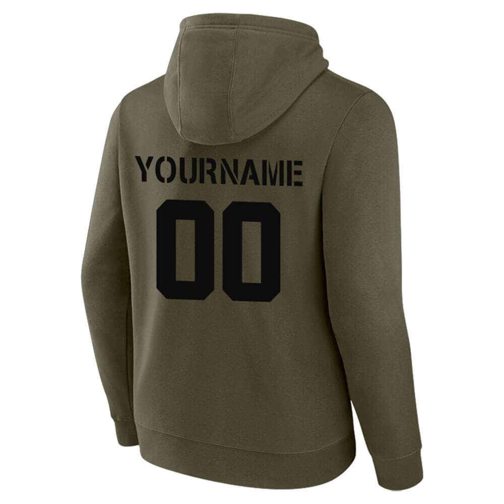 Benutzerdefinierte Authentisch Sweatshirt-Kapuzenpulli Marine-Weiß-Orange