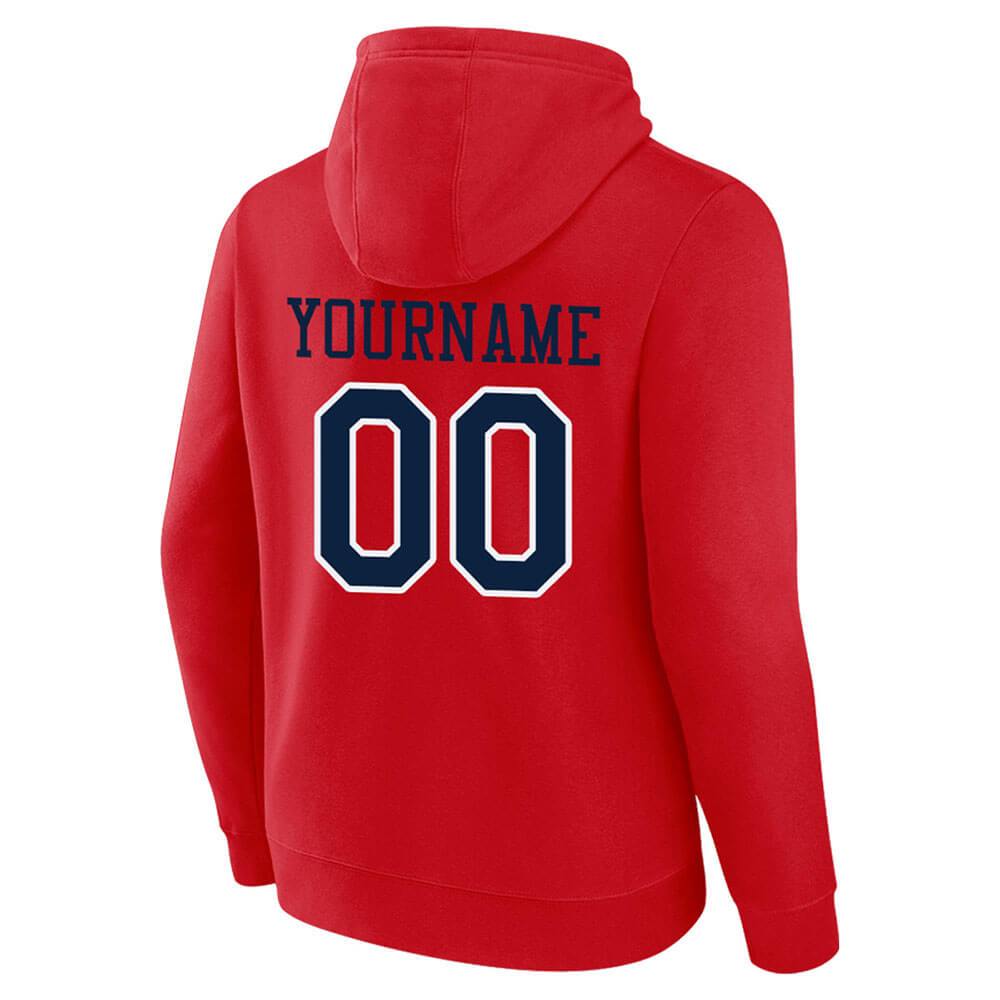 Benutzerdefinierte Authentisch Sweatshirt-Kapuzenpulli Grau-Marine-Weiß