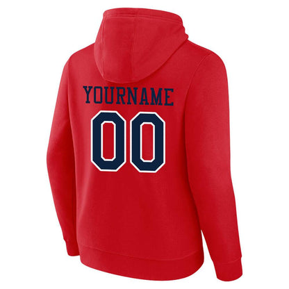 Benutzerdefinierte Authentisch Sweatshirt-Kapuzenpulli Grau-Marine-Weiß