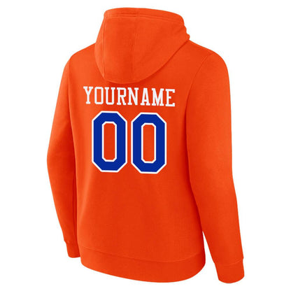 Benutzerdefinierte Authentisch Sweatshirt-Kapuzenpulli Schwarz-Blau-Orange