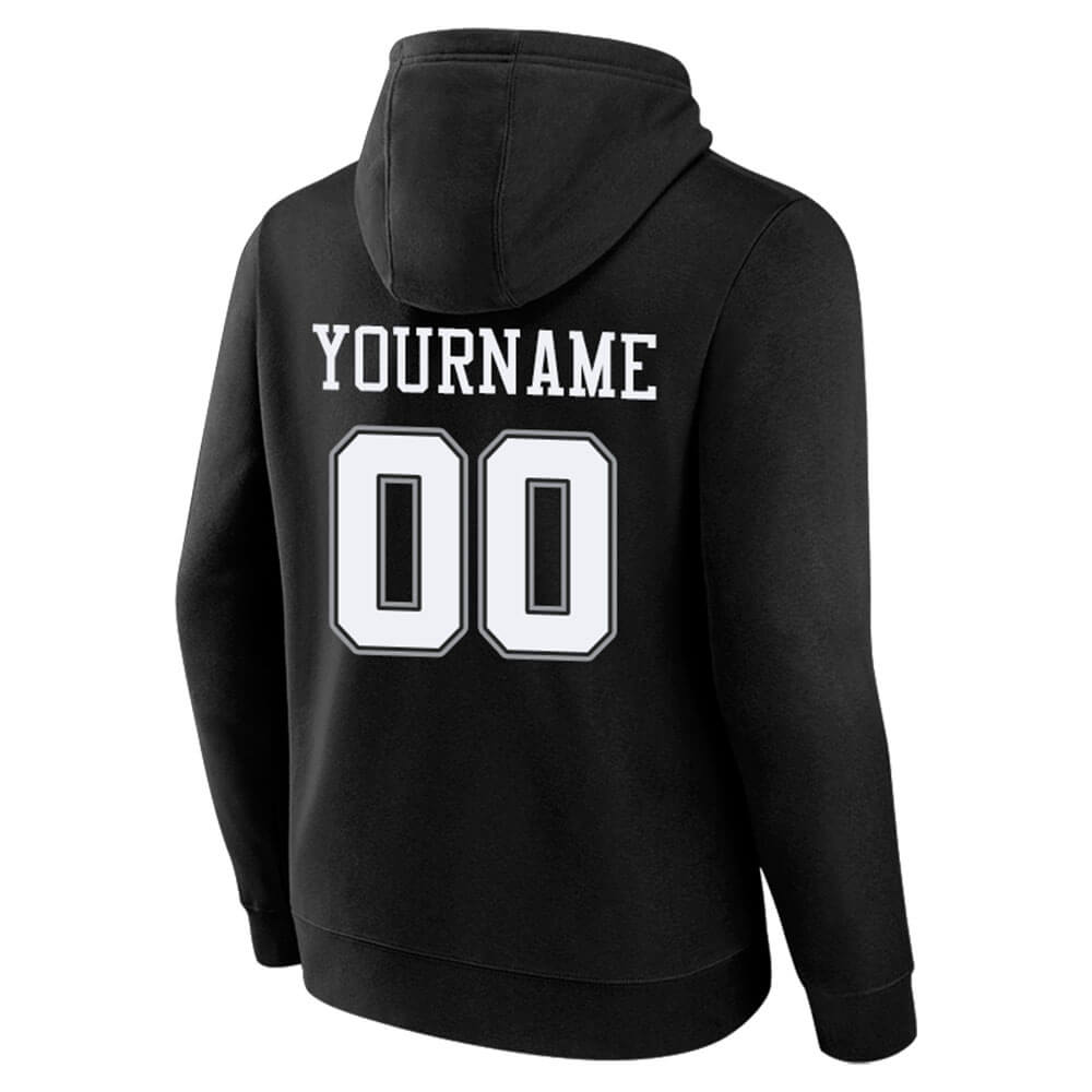 Benutzerdefinierte Authentisch Sweatshirt-Kapuzenpulli Blau-Orange-Weiß