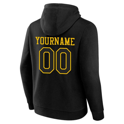 Benutzerdefinierte Authentisch Sweatshirt-Kapuzenpulli Schwarz-Gelb
