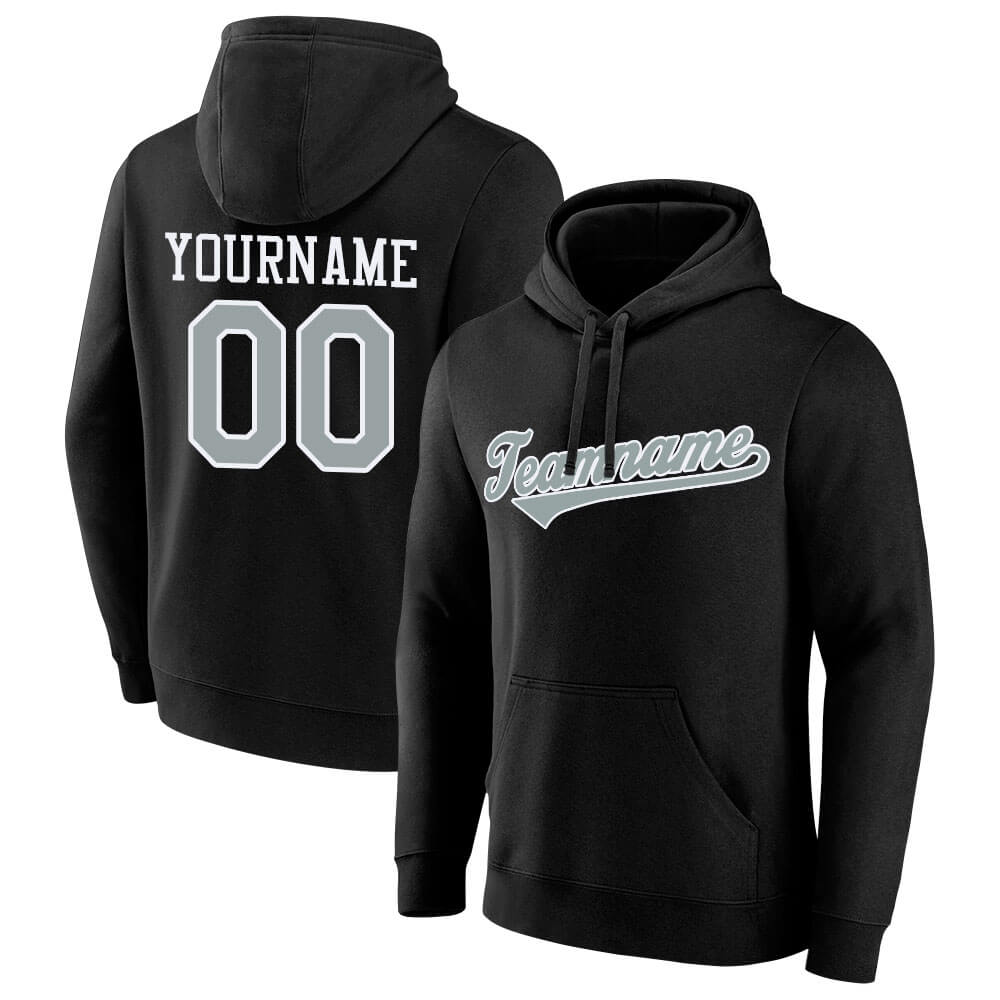 Benutzerdefinierte Authentisch Sweatshirt-Kapuzenpulli Marine-Weiß
