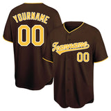 Benutzerdefinierte Authentisch Baseball-Trikot Orange-Schwarz-Gold Netz