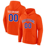 Benutzerdefinierte Authentisch Sweatshirt-Kapuzenpulli Schwarz-Blau-Orange