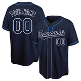 Benutzerdefinierte Authentisch Baseball-Trikot Marine-Weiß Netz