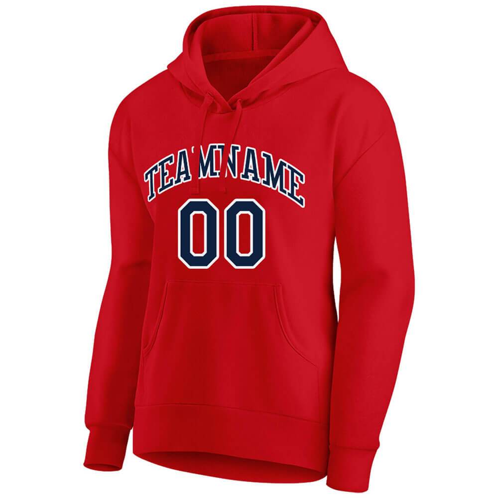 Benutzerdefinierte Authentisch Sweatshirt-Kapuzenpulli Grau-Marine-Weiß