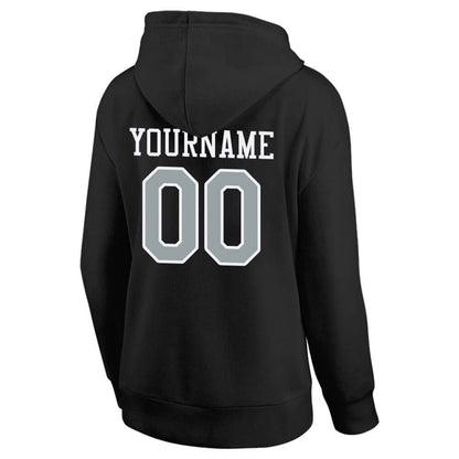 Benutzerdefinierte Authentisch Sweatshirt-Kapuzenpulli Marine-Weiß