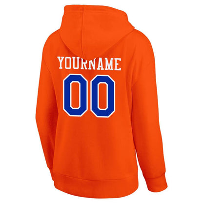 Benutzerdefinierte Authentisch Sweatshirt-Kapuzenpulli Schwarz-Blau-Orange
