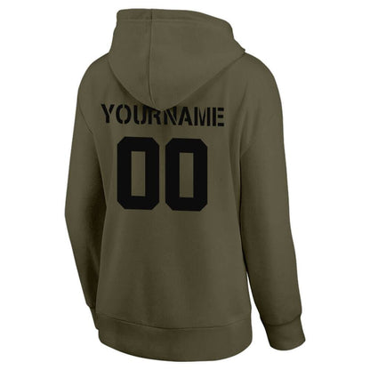 Benutzerdefinierte Authentisch Sweatshirt-Kapuzenpulli Marine-Weiß-Orange