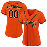 Benutzerdefinierte Authentisch Baseball-Trikot Braun-Gelb-wWeiß Netz