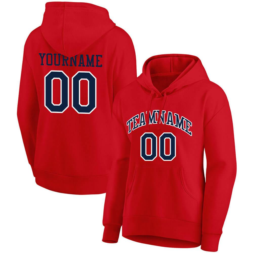 Benutzerdefinierte Authentisch Sweatshirt-Kapuzenpulli Grau-Marine-Weiß